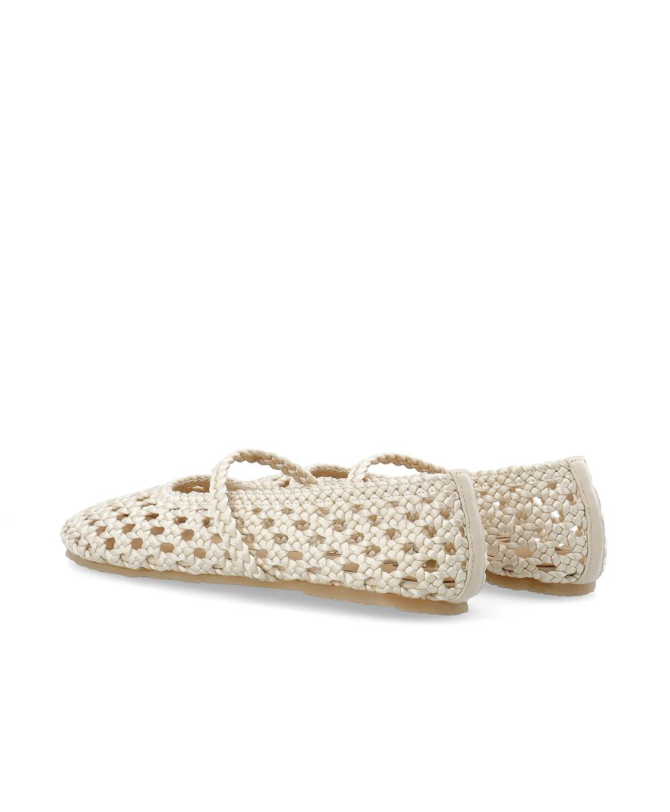 Biastella Mary Jane Crochet Satin Offwhite