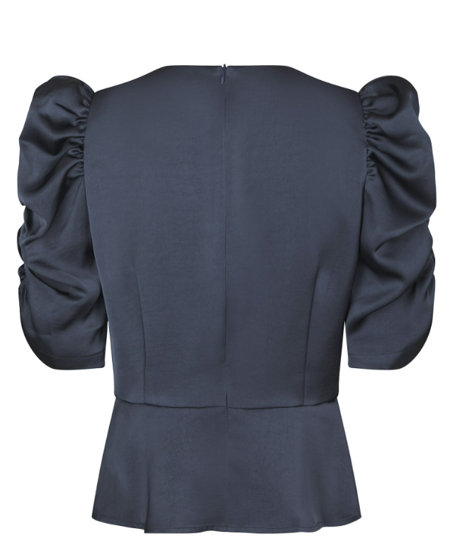Benua Heavy Sateen Blouse Midnight Blue