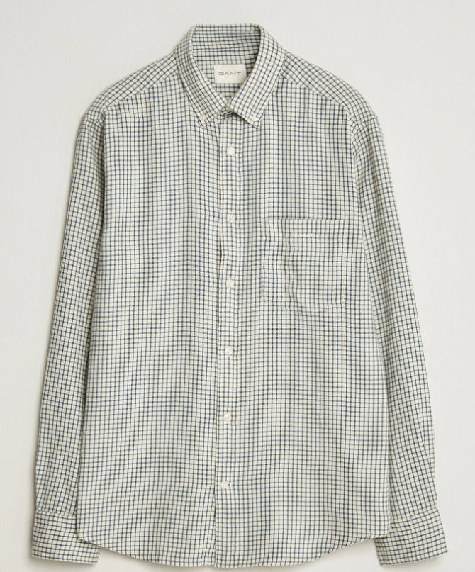 Reg Windblown Flannel Check Shirt Blue Horizon