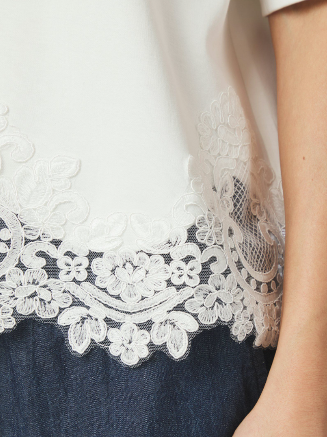 Iria Lace Tee White