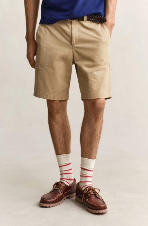 Reg Classic Chino Shorts Dark Khaki