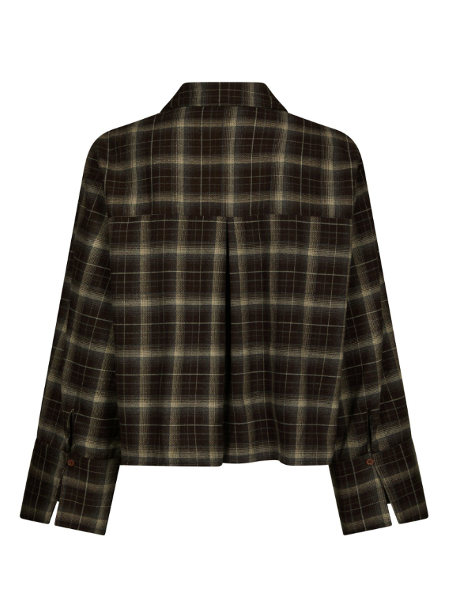 Jaylin Flannel Check Shirt Dark Brown