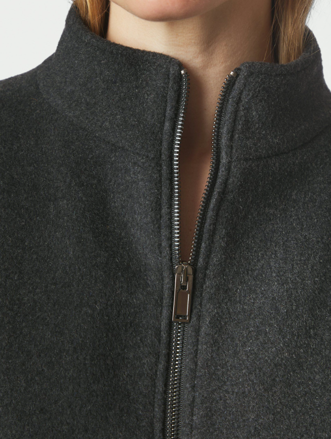 Florine Wool Bomber Jacket Antracit