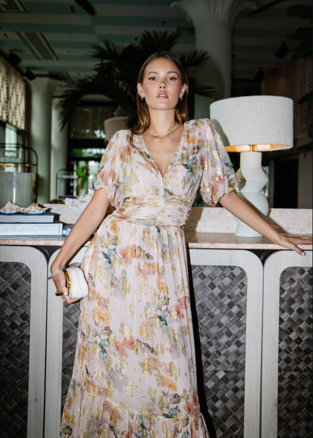 Leonora Dress Shimmering Garden