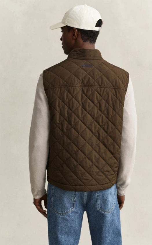 Quilted Vest 217 Black Brown