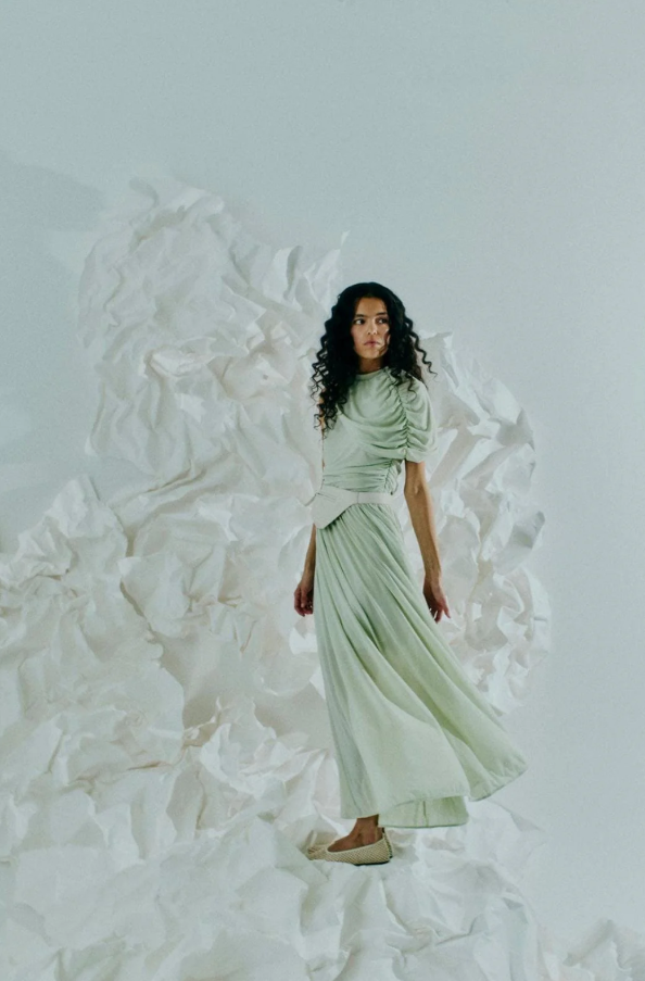 CMMejse Dress Green Tint
