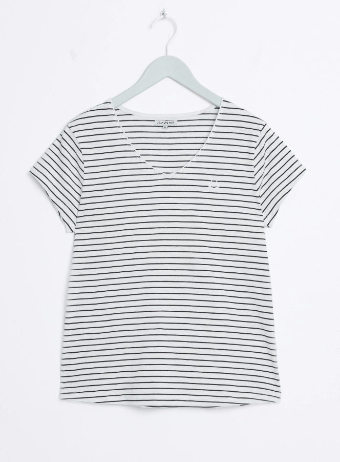 Agnais Stripe T-Skjorte Sky Captain