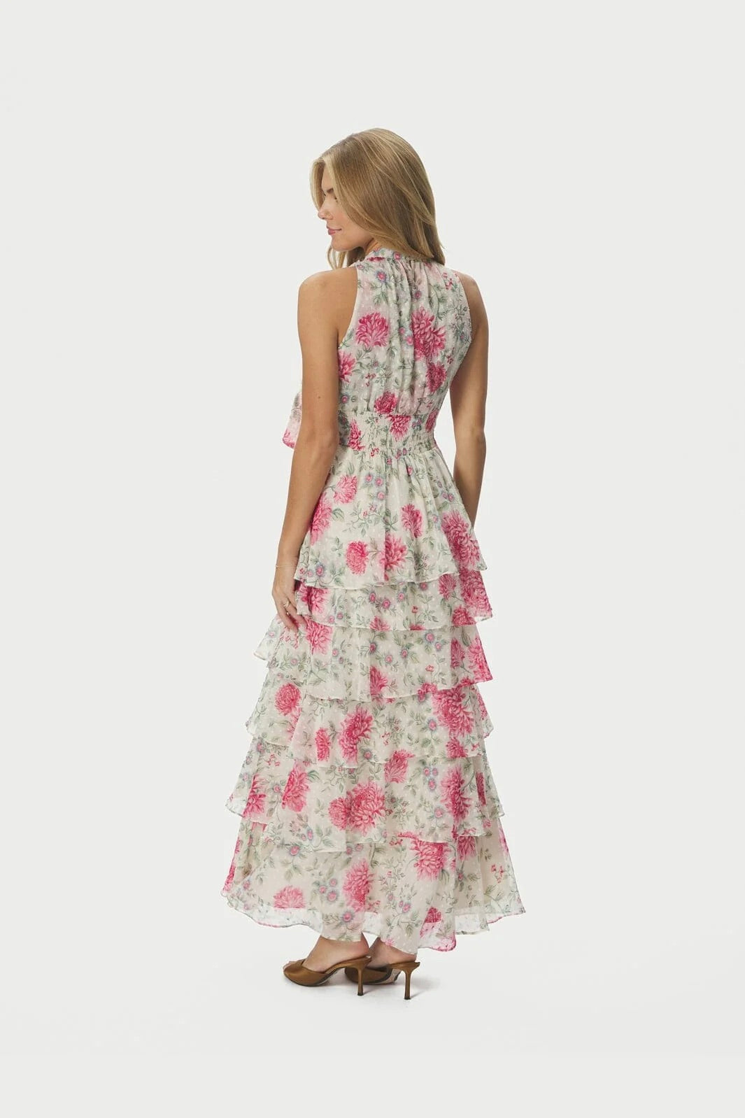 Marli Big Flower Dress Creme