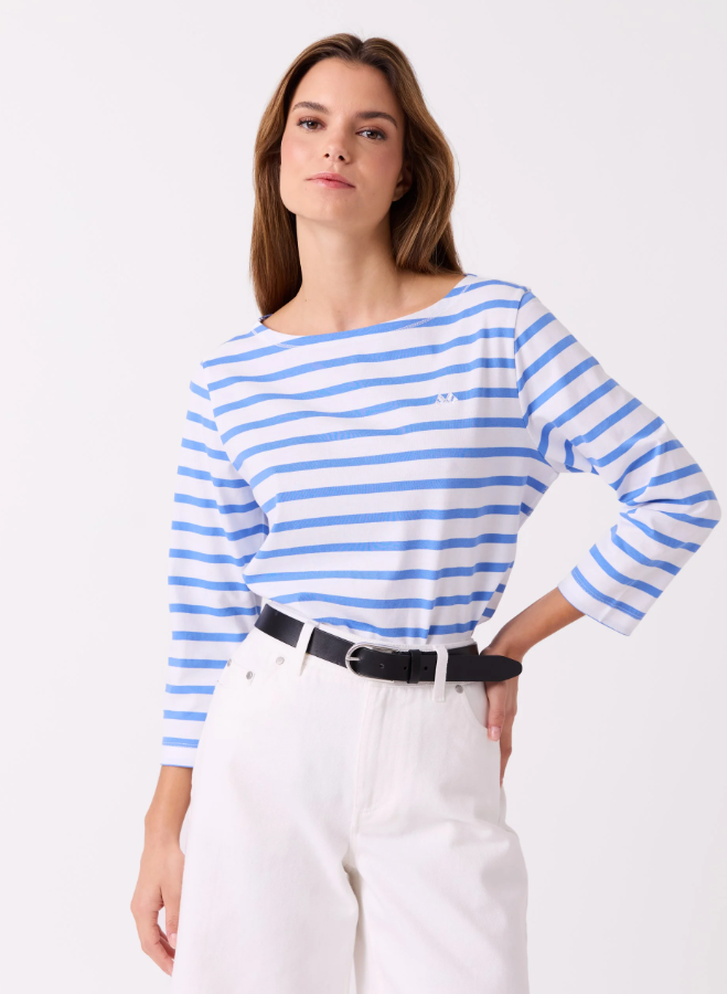 Sailor Stripete T-Skjorte Ultramarine