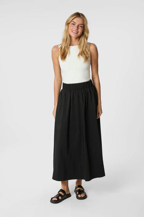 Yara Poplin Skirt Black