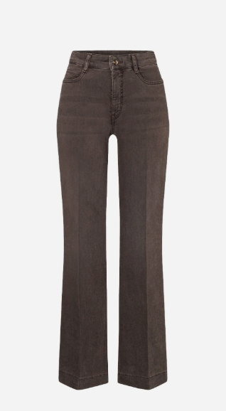 Wide Jeans Brown Stone Wash