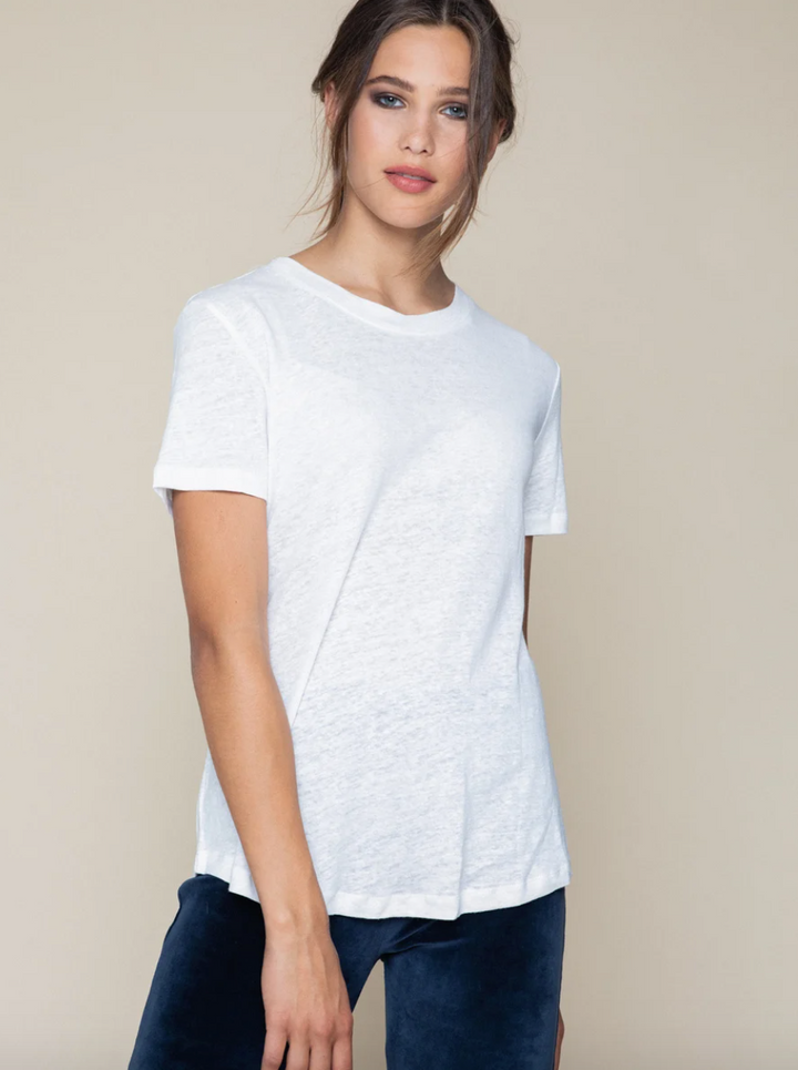 JANE LINEN TEE WHITE