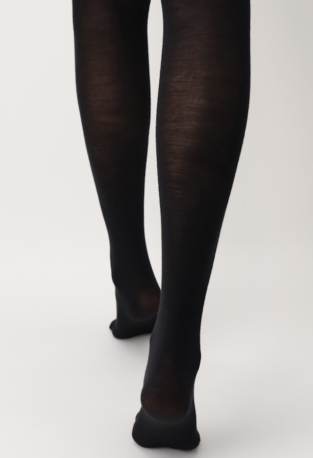 NIVES FINE WOOL TIGHTS Black