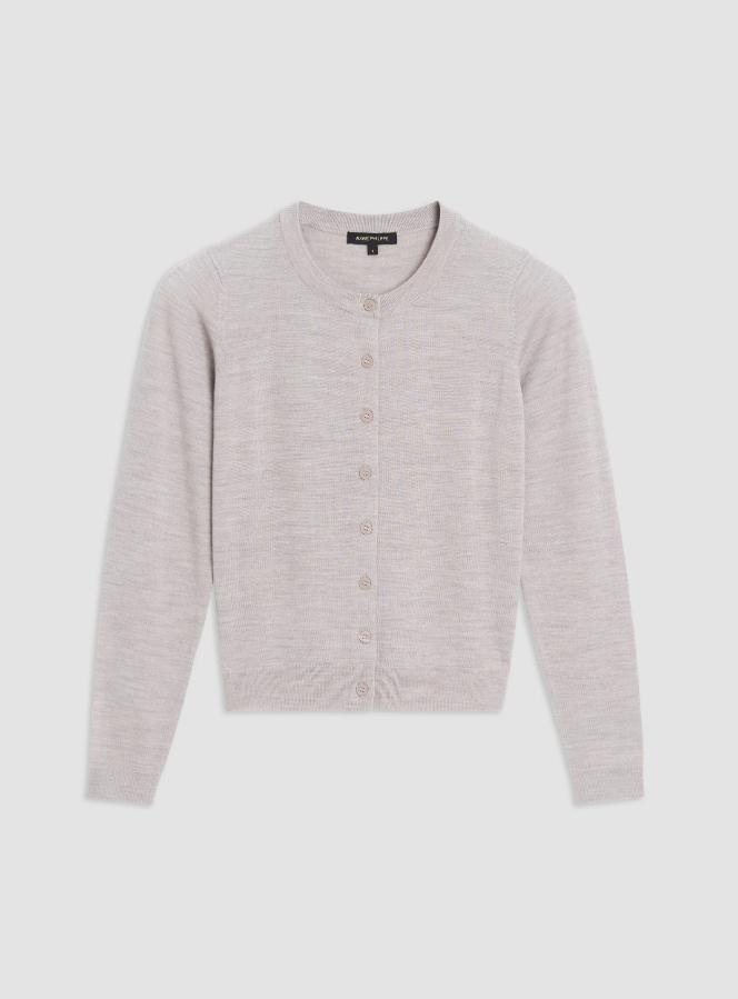 Sara Merinocardigan Sand Melange