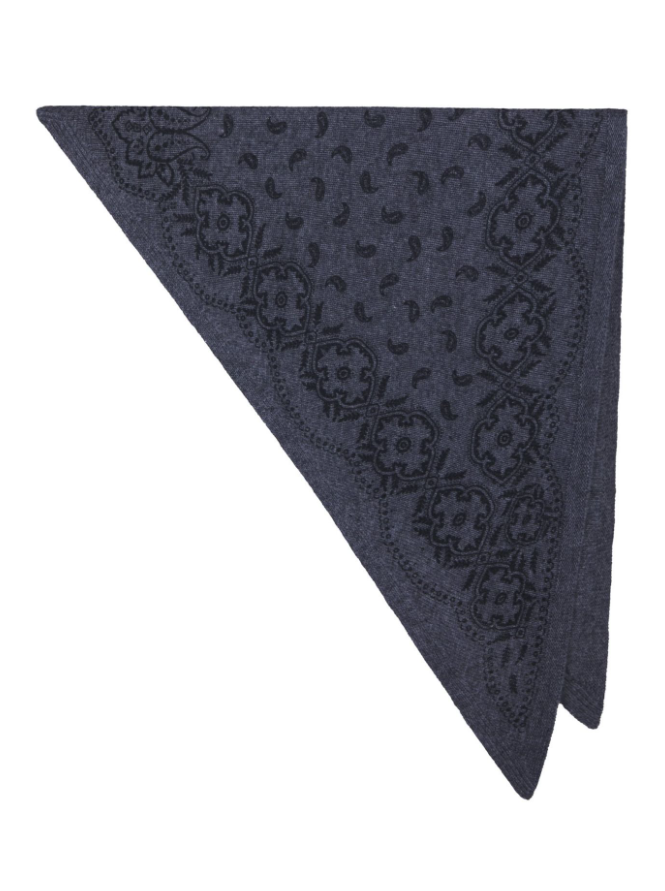 Lolana Paisley Knit Scaf Antracit Melange