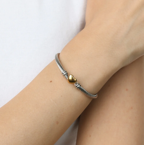 Tuva Heart Bracelet Silver