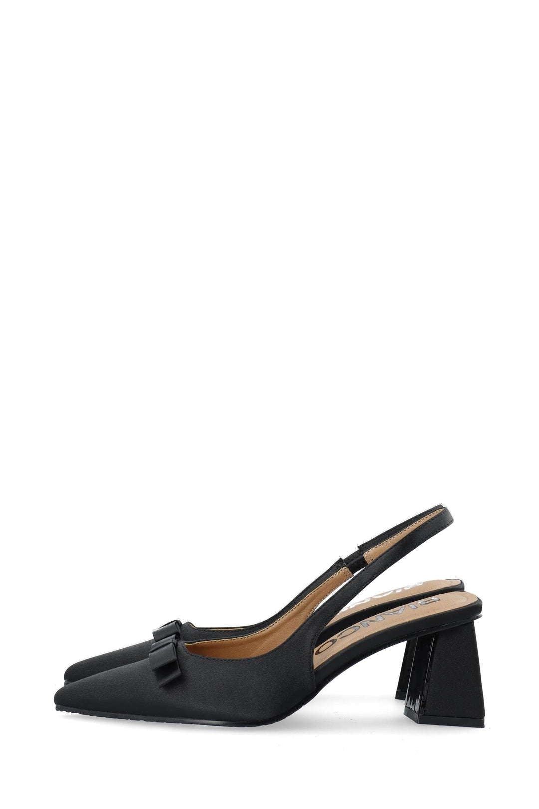 BIAMARALYN Bow Slingback Satin Black
