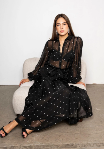 Anaya Blouse Black Pearl