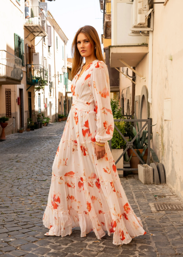 Noor Maxi Dress Rose Bloom