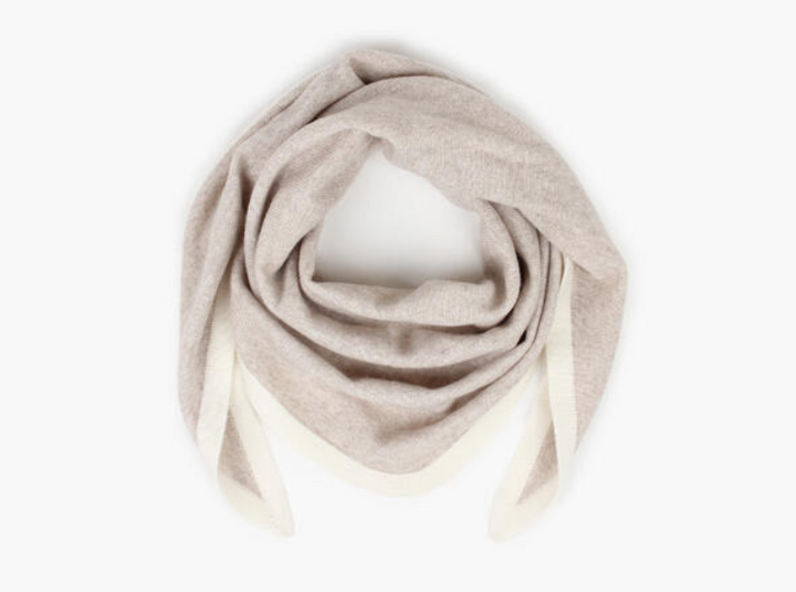 Nohr Lara Duo Wool Cashmere Triangle L Sand