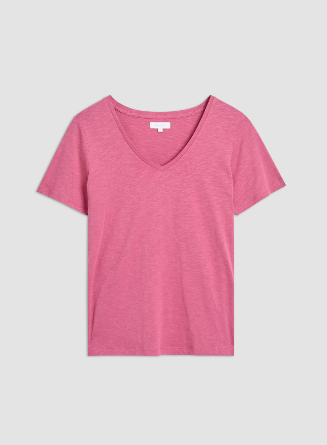 Ava V-Hals T-skjorte Rose Wine
