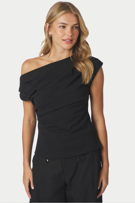 Mabelle Drapy Top Black
