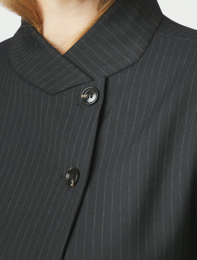 Tiria Slim Pinstripe Blazer Dark Navy