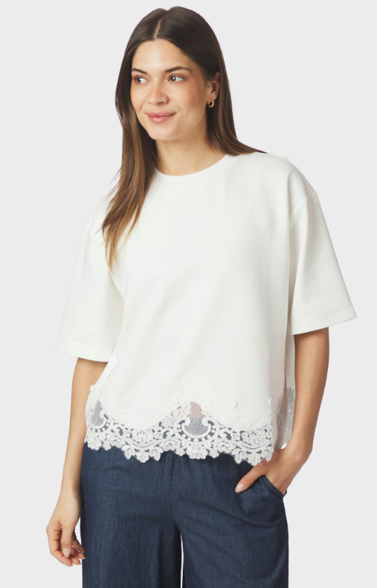 Iria Lace Tee White