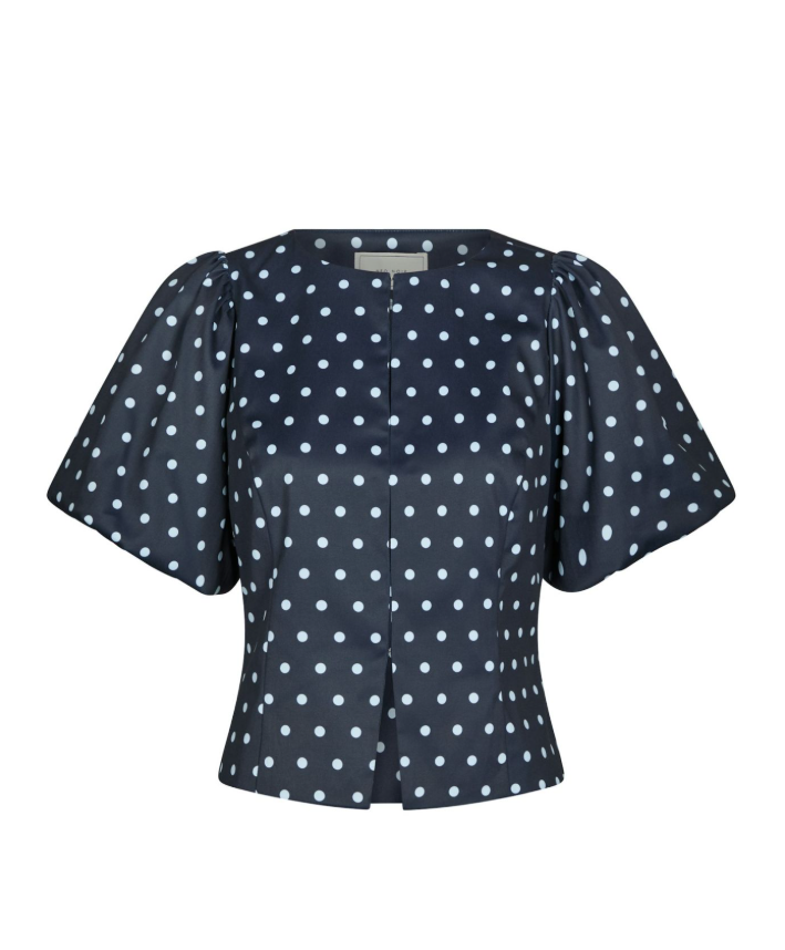 Anela Dot Blouse Navy