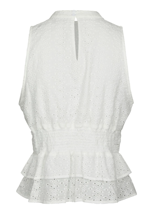 Ansol Emb Top Off White