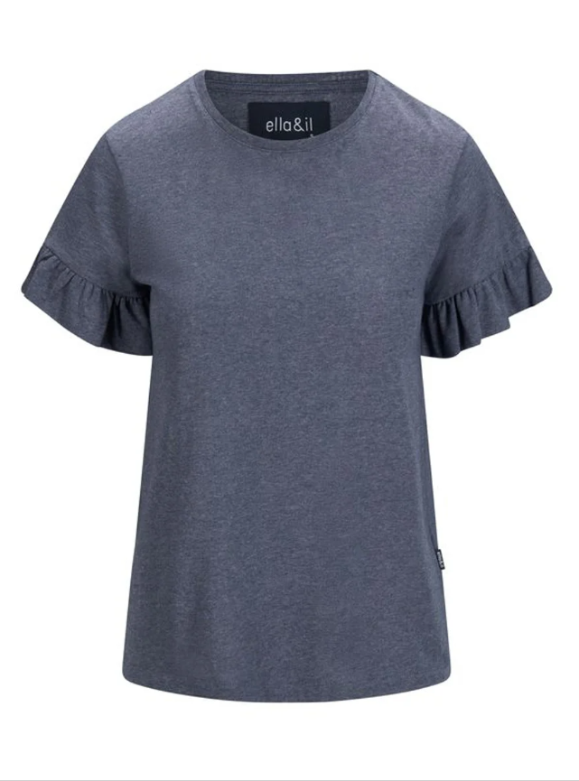 Lara Linen Tee Denim Blue