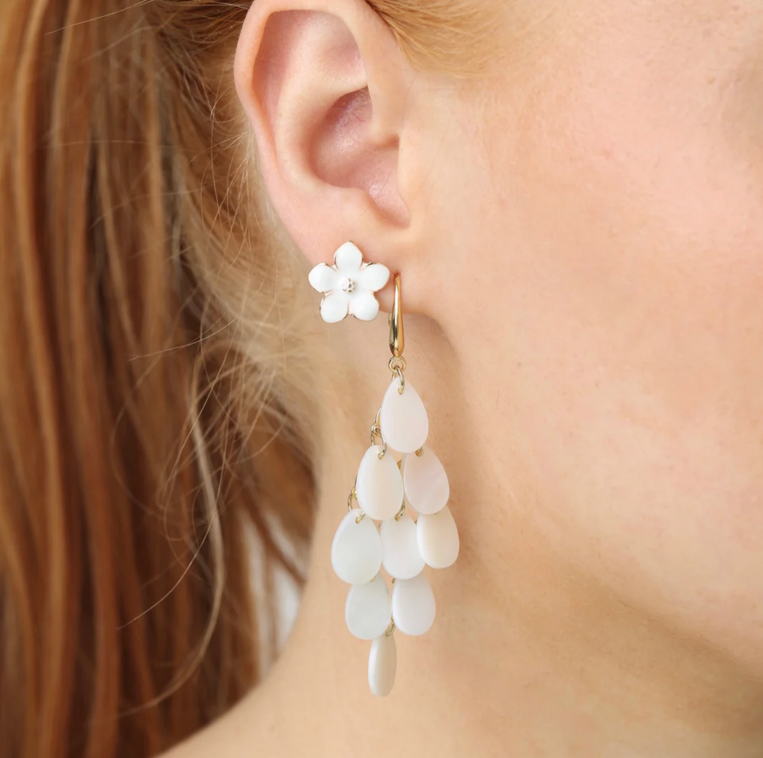 Candela Teardrop Shell Earrings