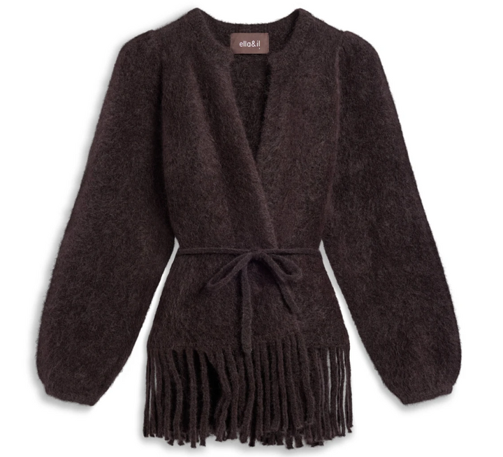 Fidele Chunky Cardigan Dark Brown