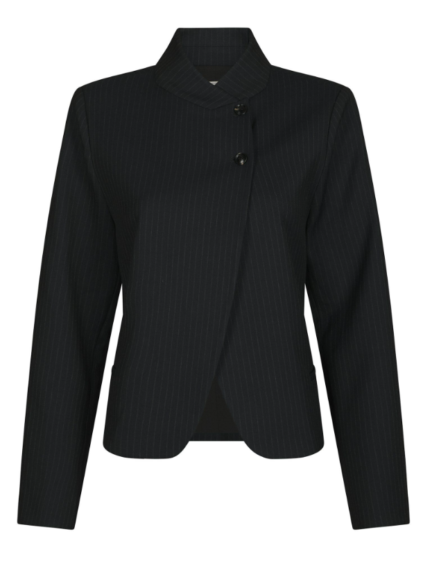 Tiria Slim Pinstripe Blazer Dark Navy