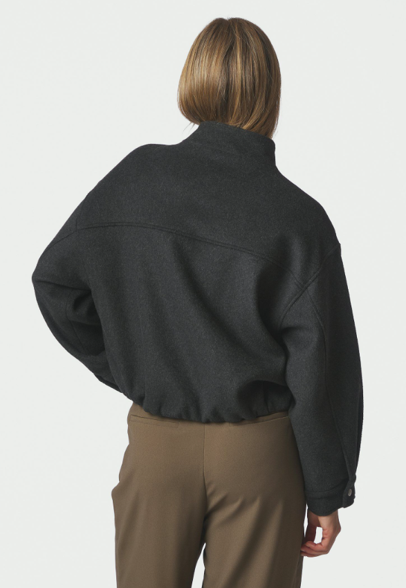Florine Wool Bomber Jacket Antracit