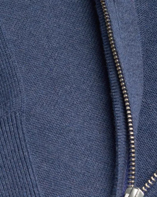 Casual Cotton Zip Cardigan