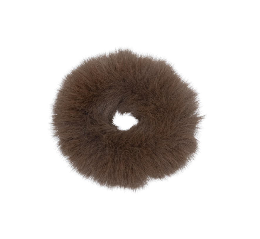 Hårstrikk "Tynn Fake Fur" Brun