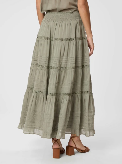 Felicia S Voile Skirt Smoke Green