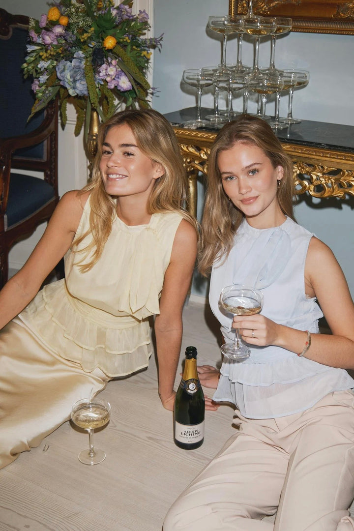 Ansol Solid Chiffon Top Light Yellow