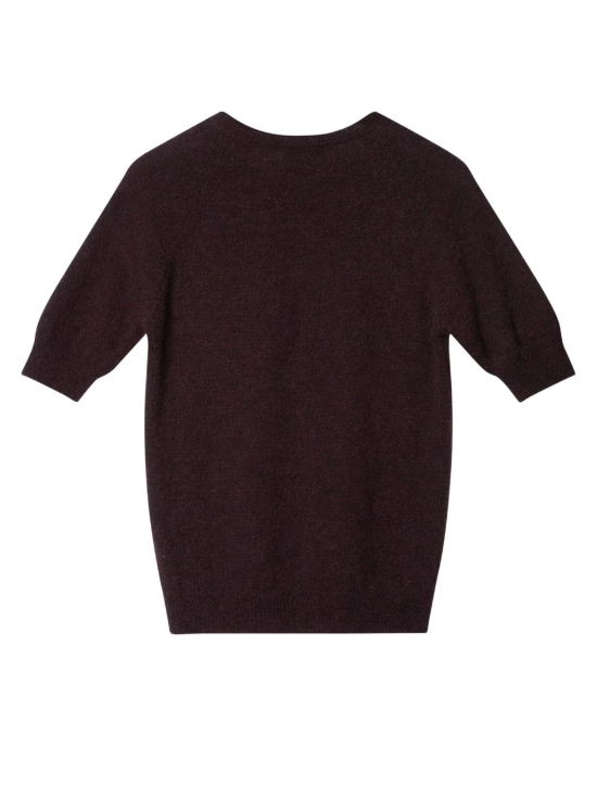 Georgina Short Sleeve Sweater Aubergine