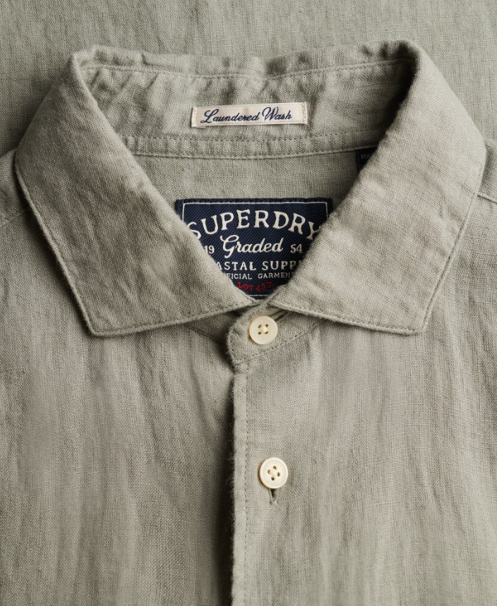 Riviera S/S Linen Shirt Bay Green