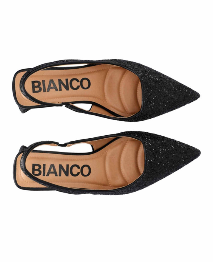 Biamaralyn Slingback Glitter Black
