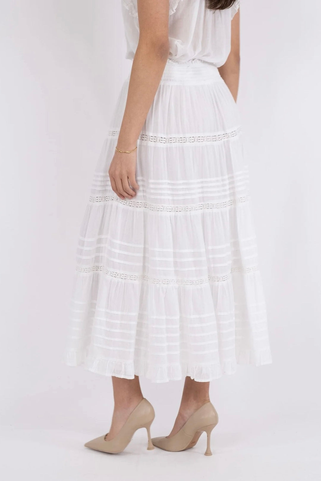 Felicia S Voile Skirt White