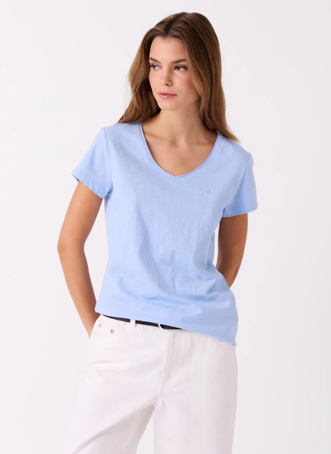 Agnais T-Skjorte Chambray Blue