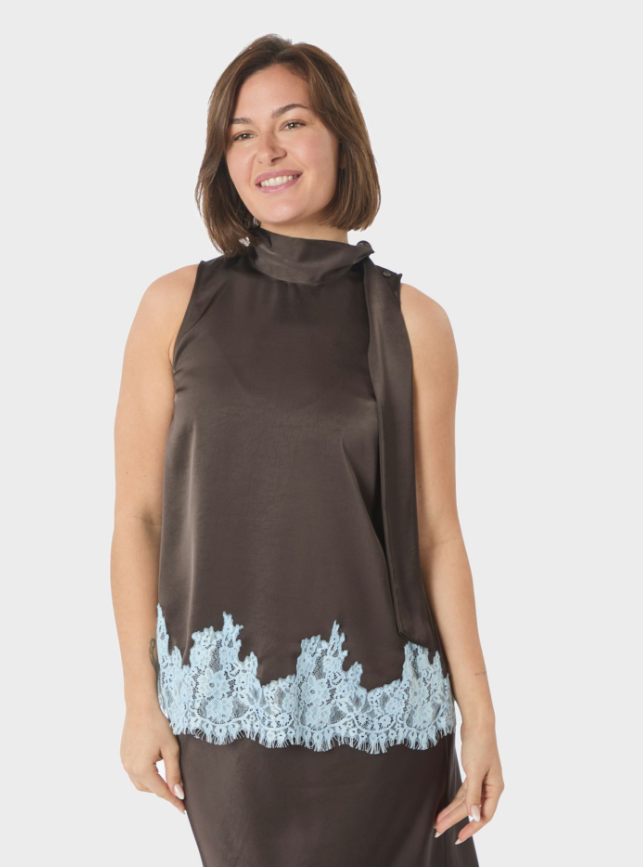 Lorentz Lace Top Dark Brown