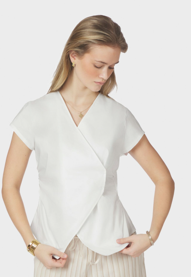 Fidi Poplin Top White