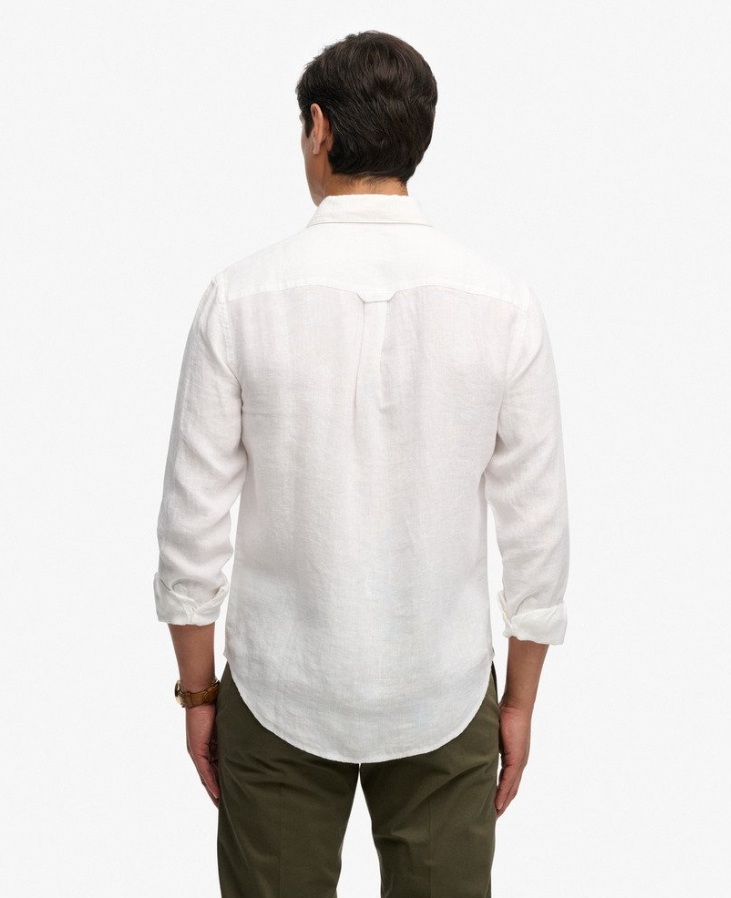Riviera L/S Linen Shirt Optic