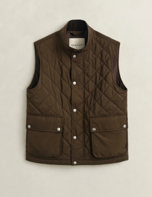Quilted Vest 217 Black Brown
