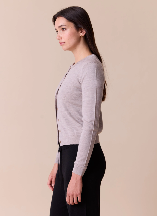 Sara Merinocardigan Sand Melange