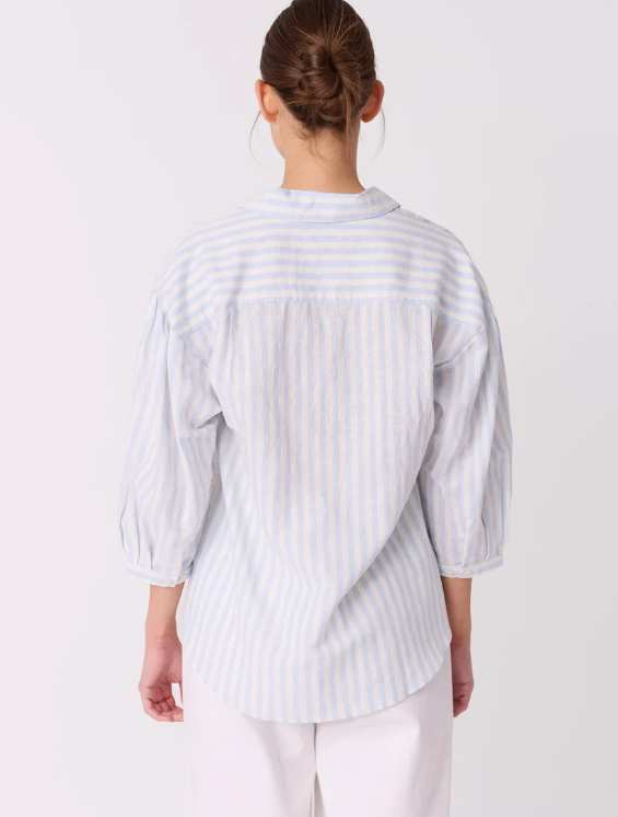 Brith Stripet Bluse Chambray Blue